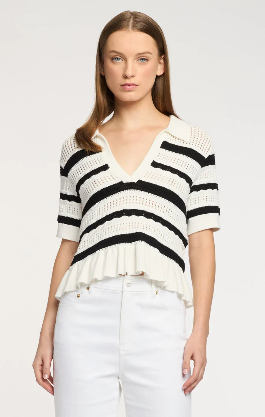 Elvire Knit Polo Pullover