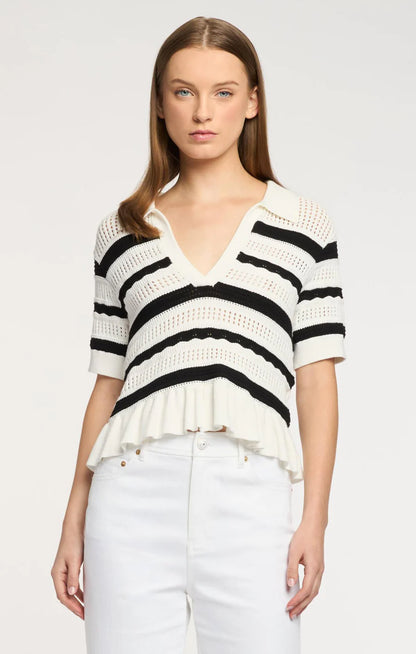 Elvire Knit Polo Pullover