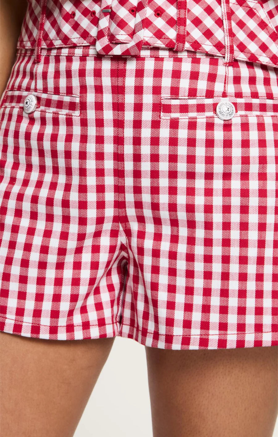 Mini Gingham Denim Allie Shorts