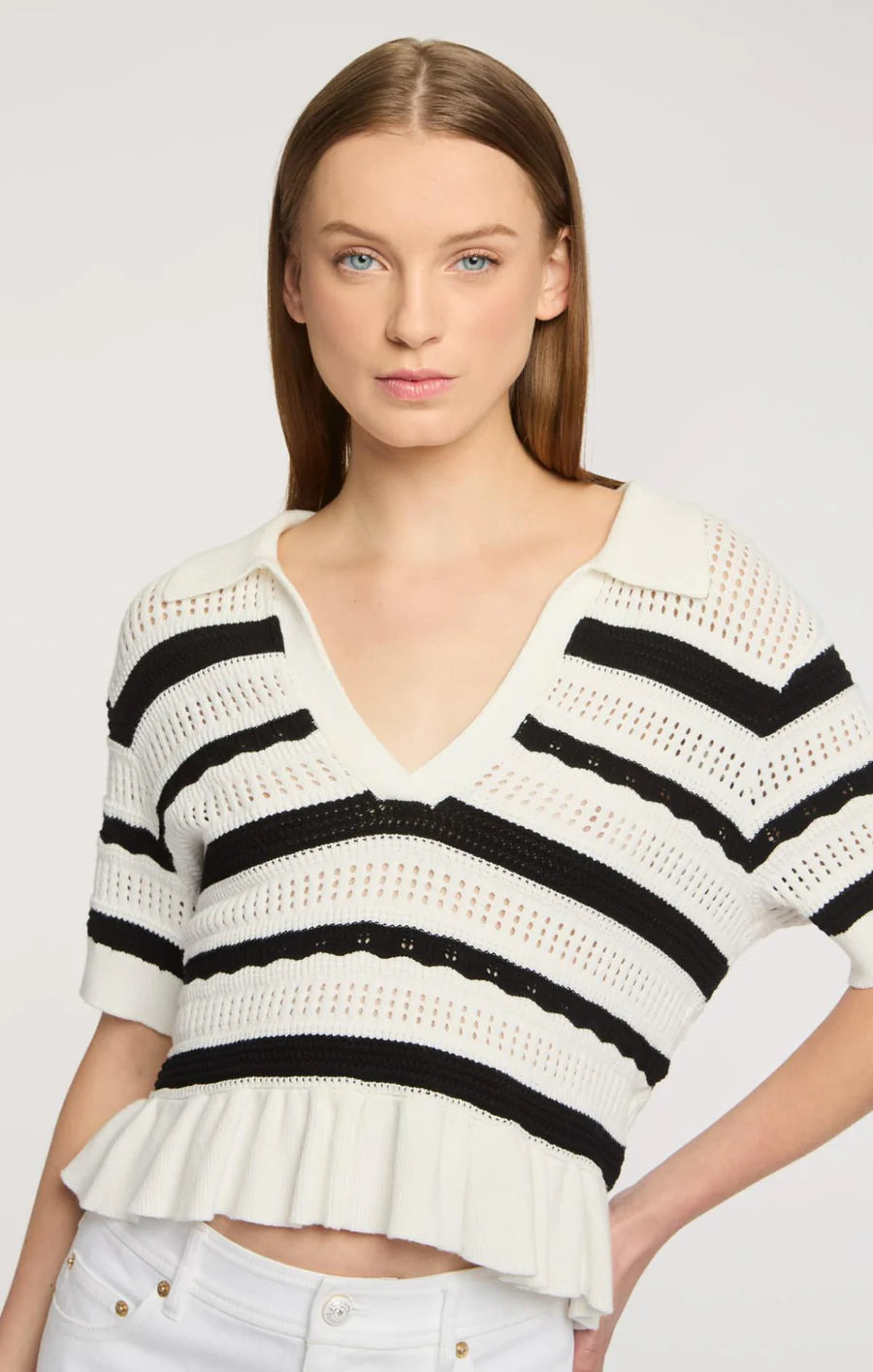 Elvire Knit Polo Pullover