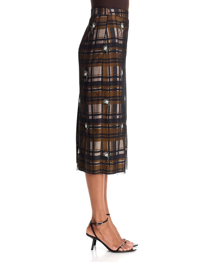 Kate Embellished Mesh Skirt