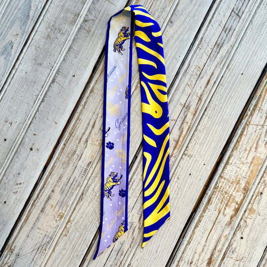 LSU Silk Twilly
