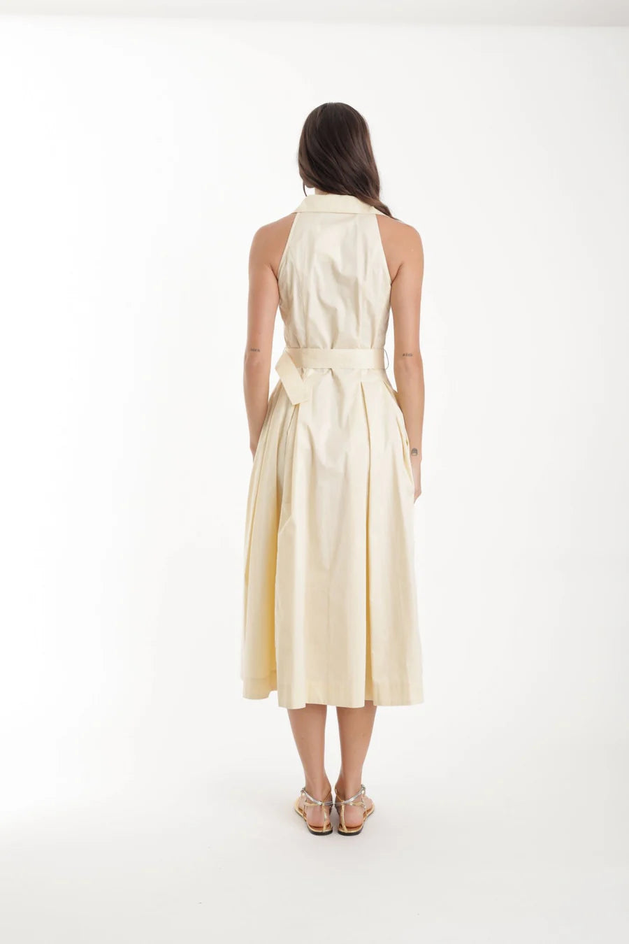 Zarae Solid Dress pastel yellow