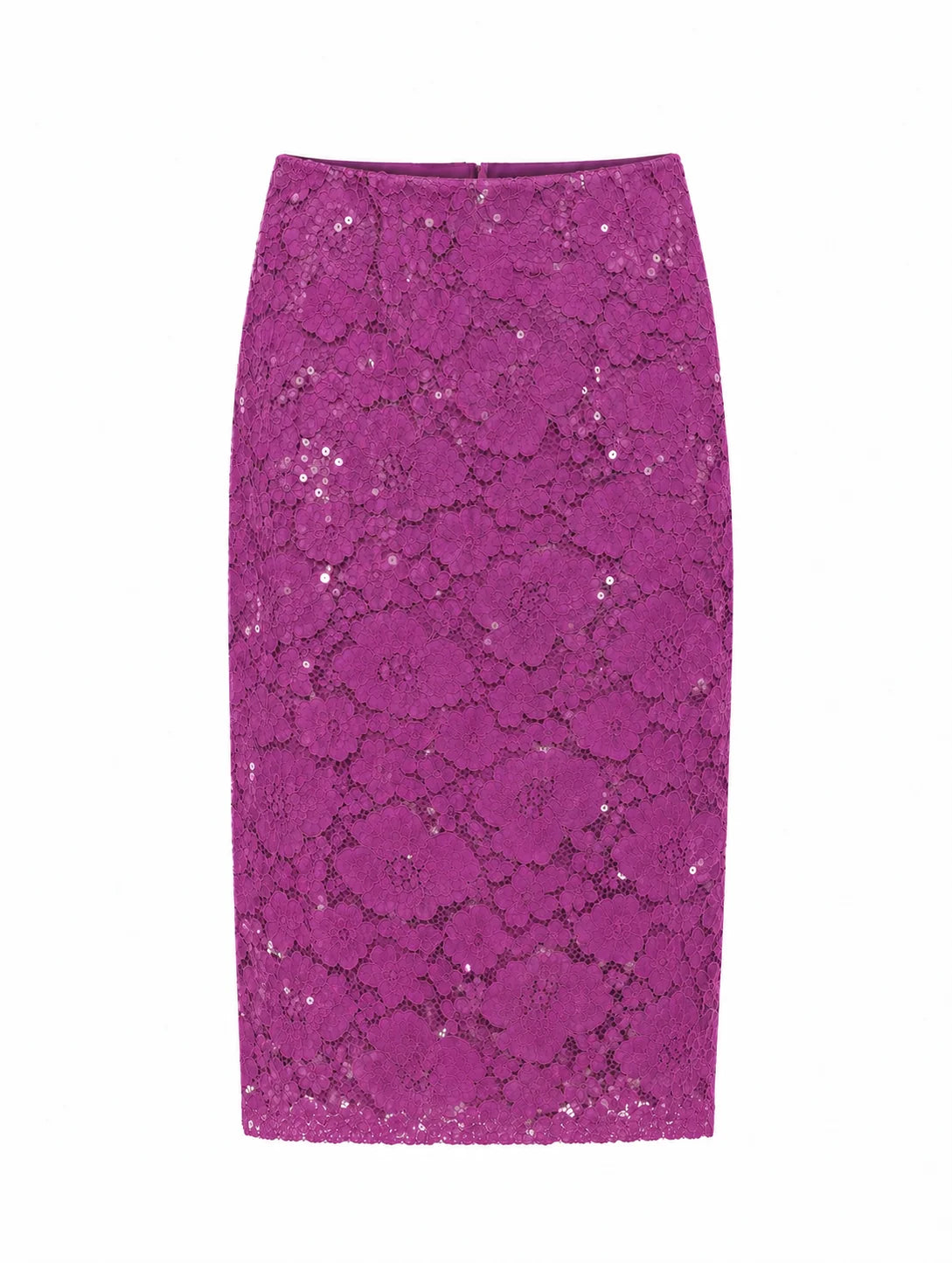 Mulberry Sequin Pencil Skirt