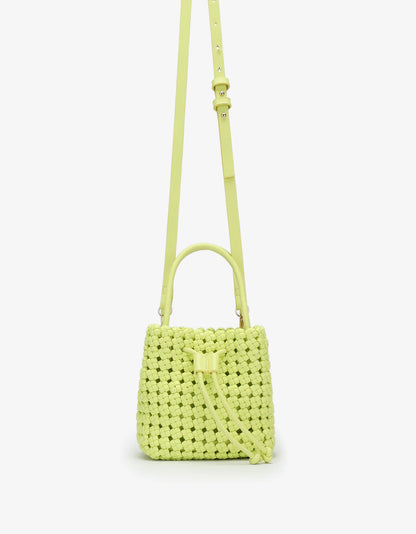 PERRIE BUCKET MINI WOVEN PURSE