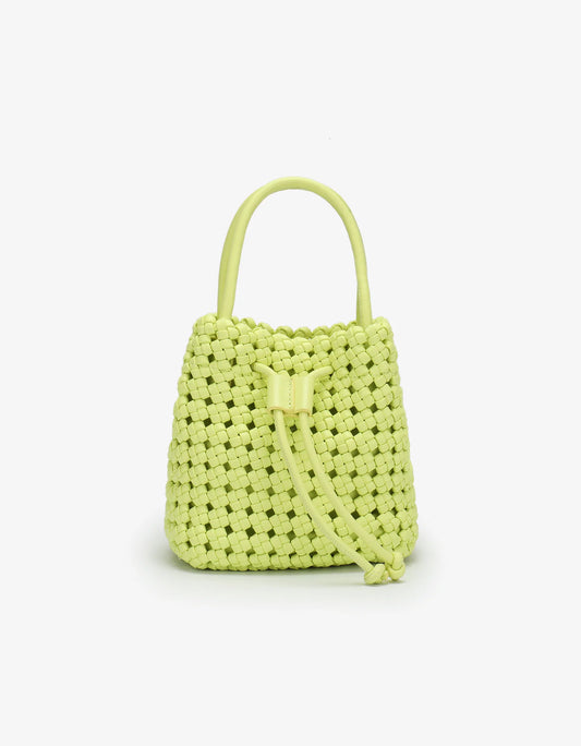 PERRIE BUCKET MINI WOVEN PURSE