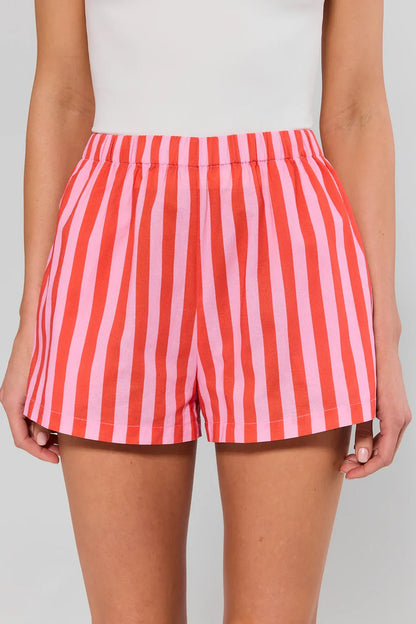 CORAL PINK STRIPE BOTTOM