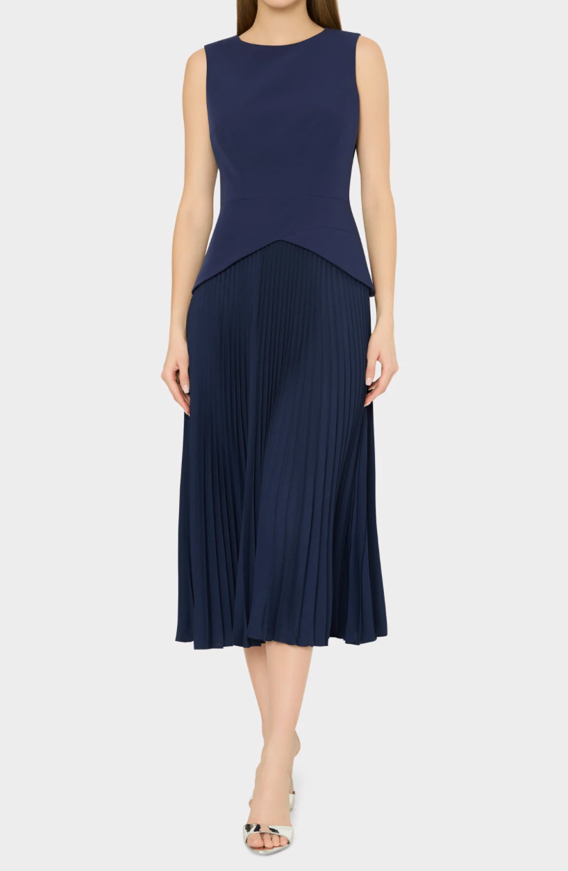 HADDY PLEATED MIDI DRESS