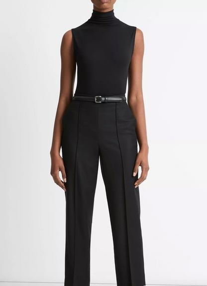 Jersey Sleeveless Turtleneck