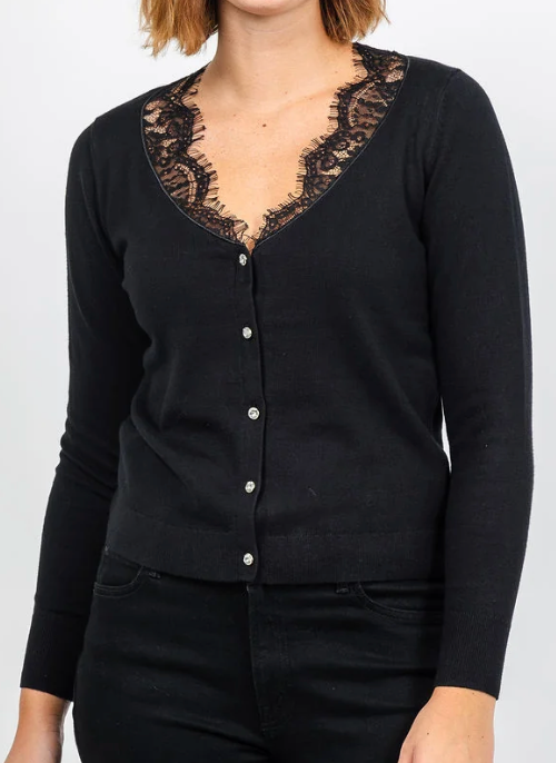 Lace Trim Cardigan