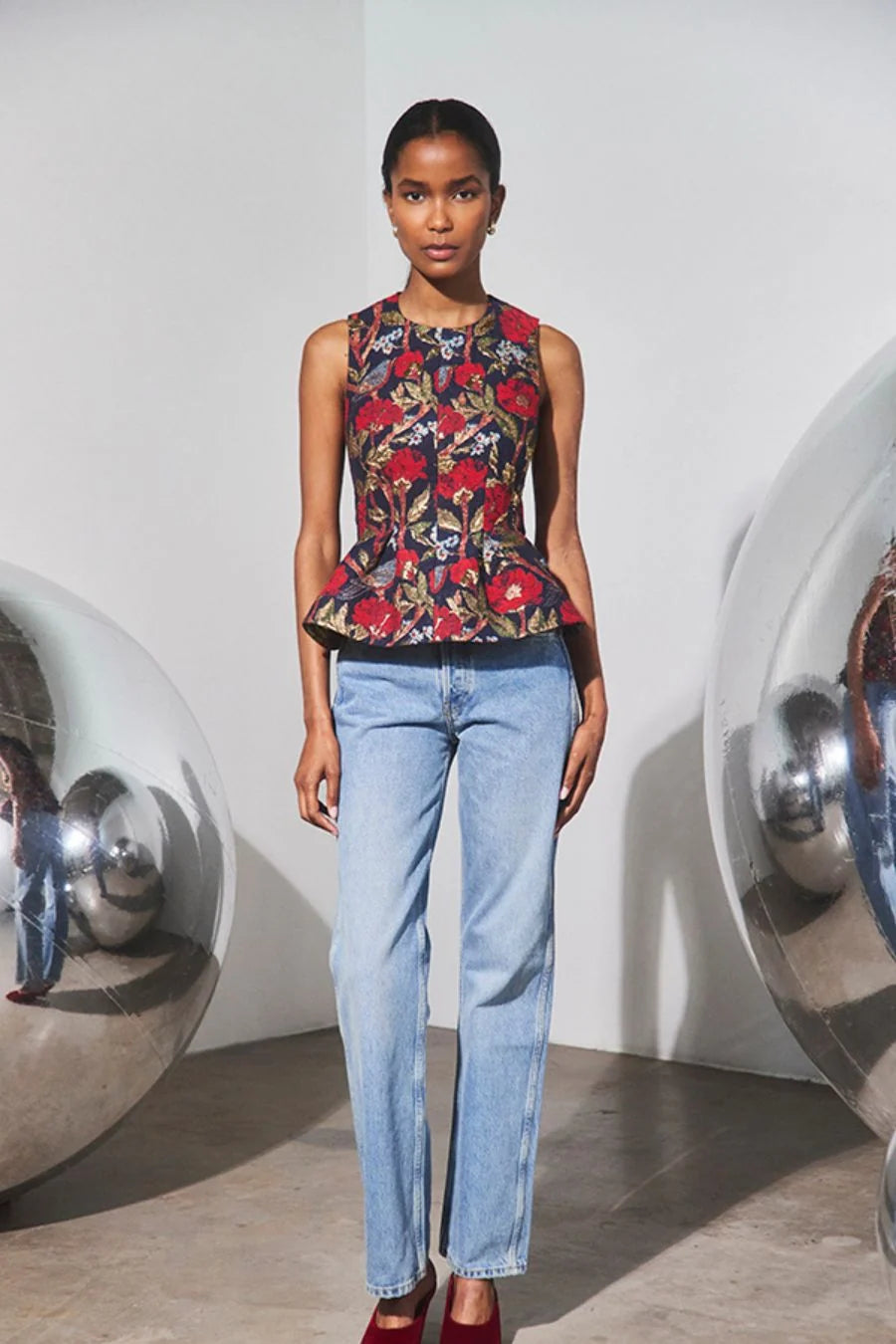 Marlow Top in Palais Floral Gold