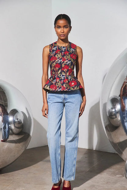 Marlow Top in Palais Floral Gold