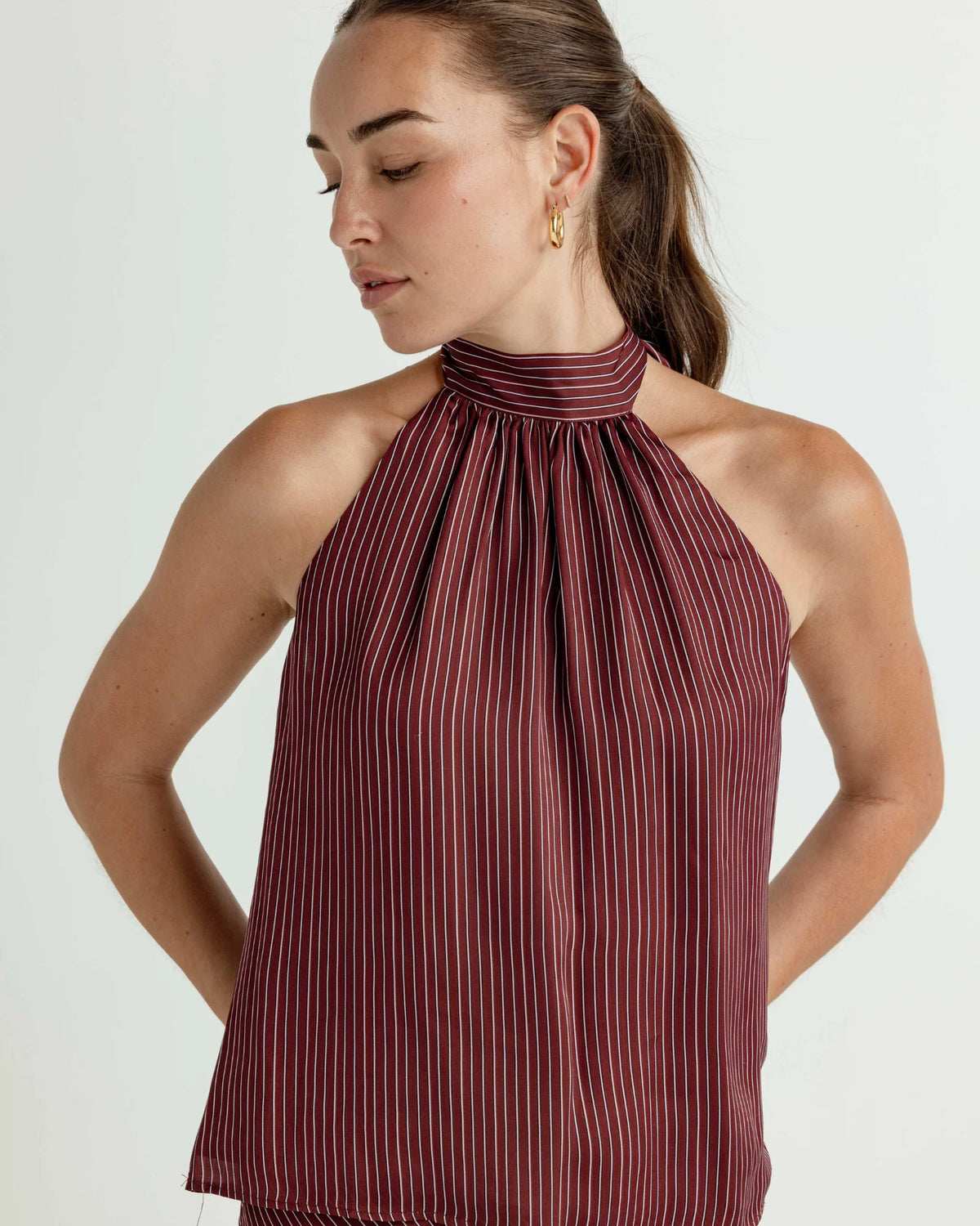 Brownstone Stripe Leo Top
