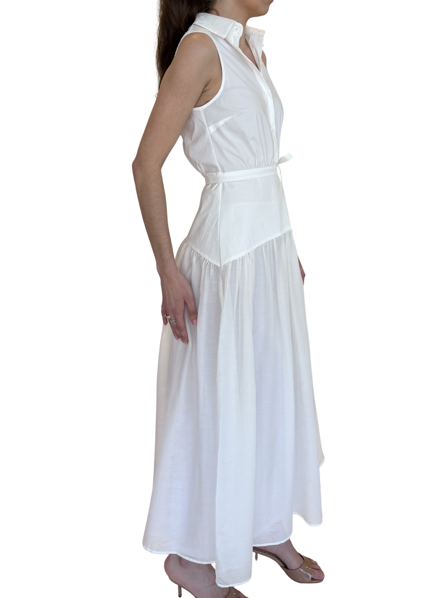 White maxi dress