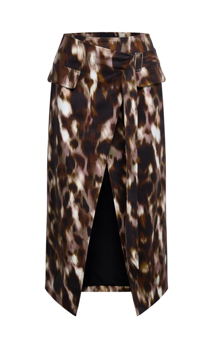 OVERLAP MIDI SKIRT