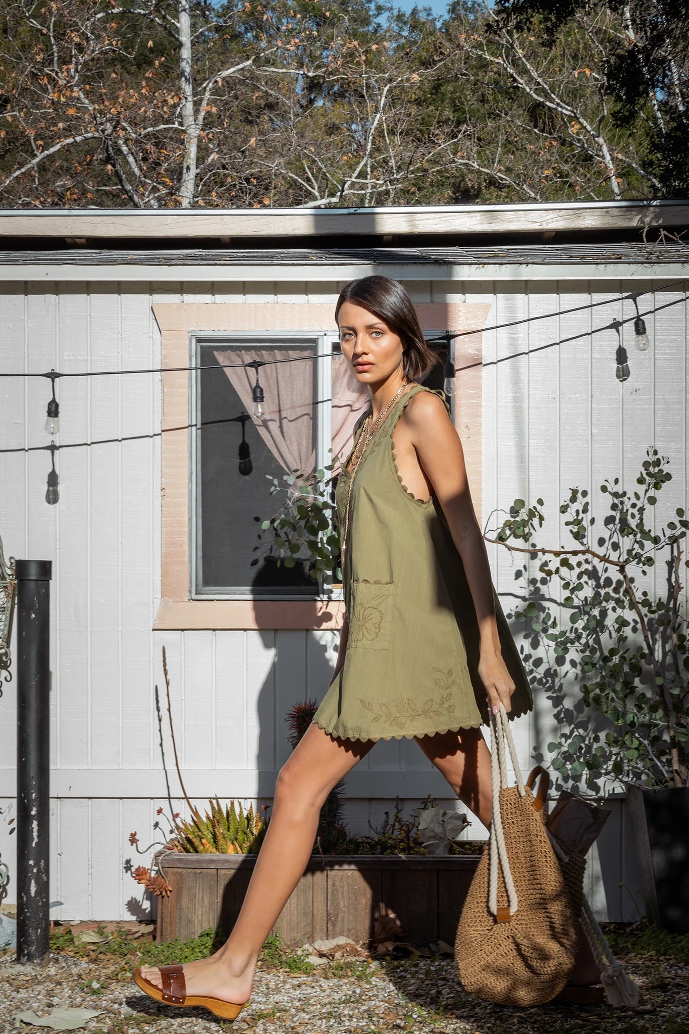 Kiona Mini Cotton Swing Dress
