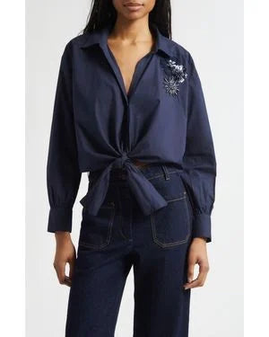 MARIANNA CRUNCHY FLOWER BLOUSE