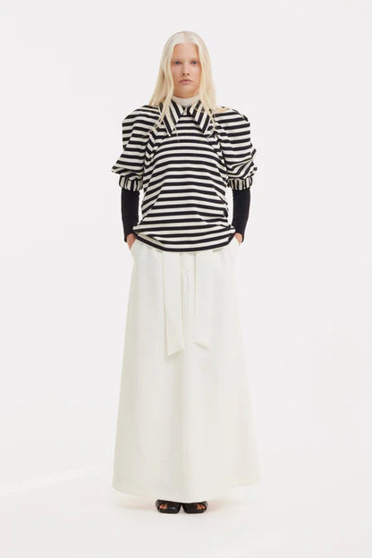 Designer Blouse With Black White Stripes