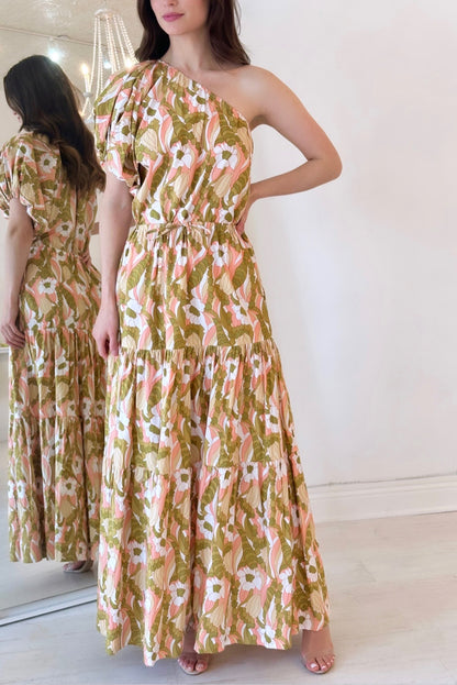 ONE SHOULDER MAXI ~