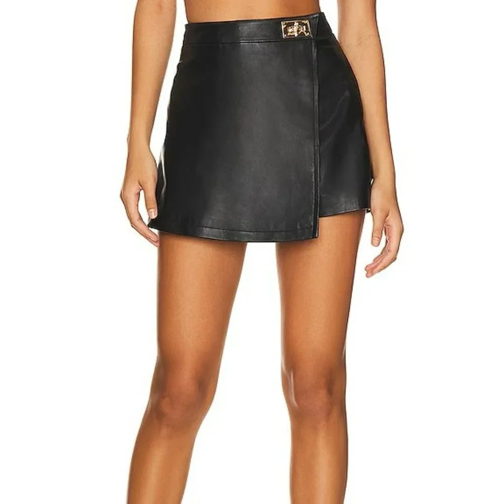 Petronella Leather Skirt