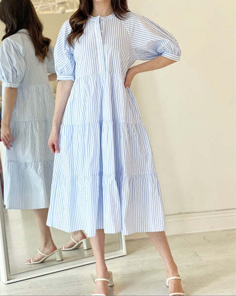 TIERED MIDI DRESS