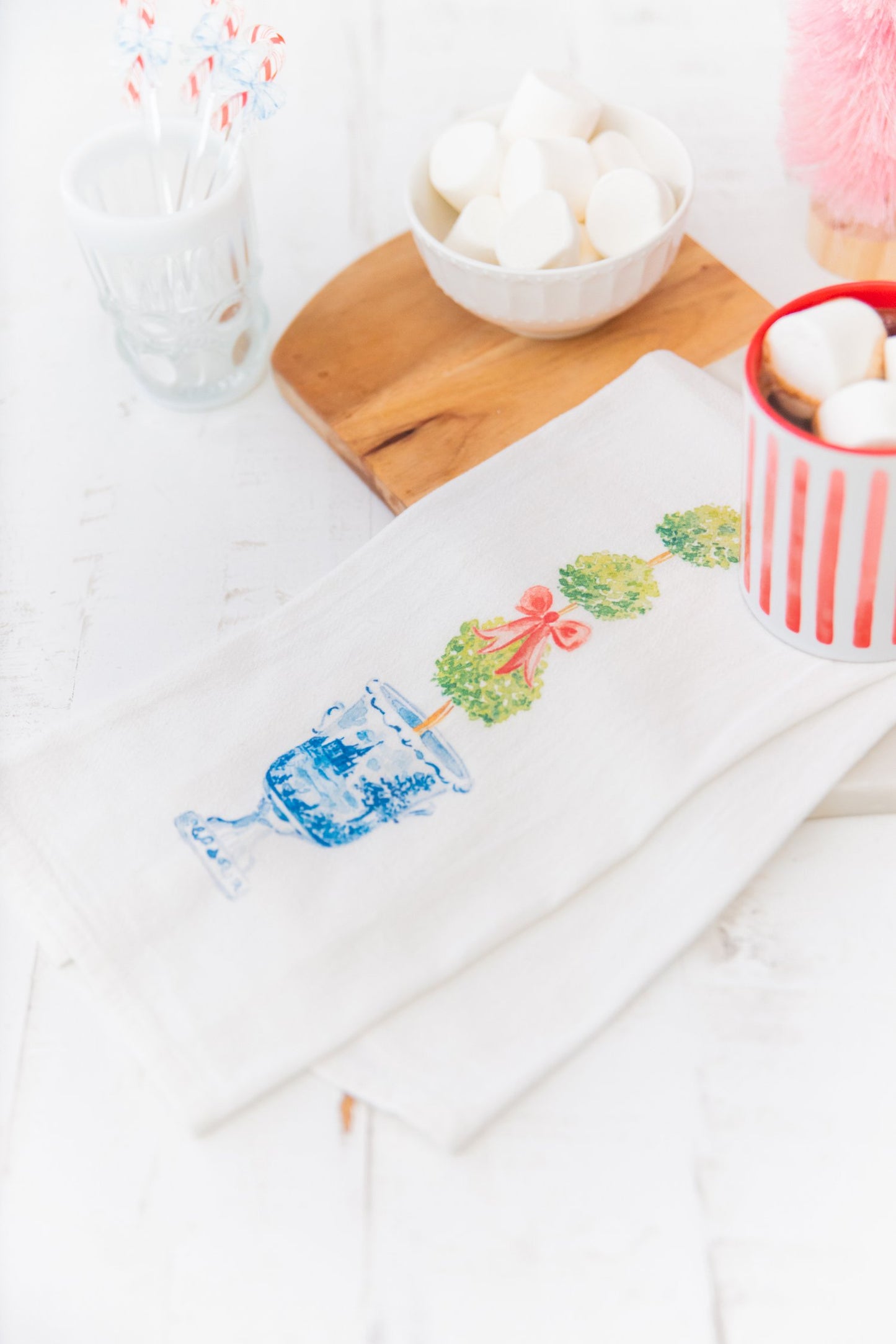 HOLIDAY TOPIARY TEA TOWEL