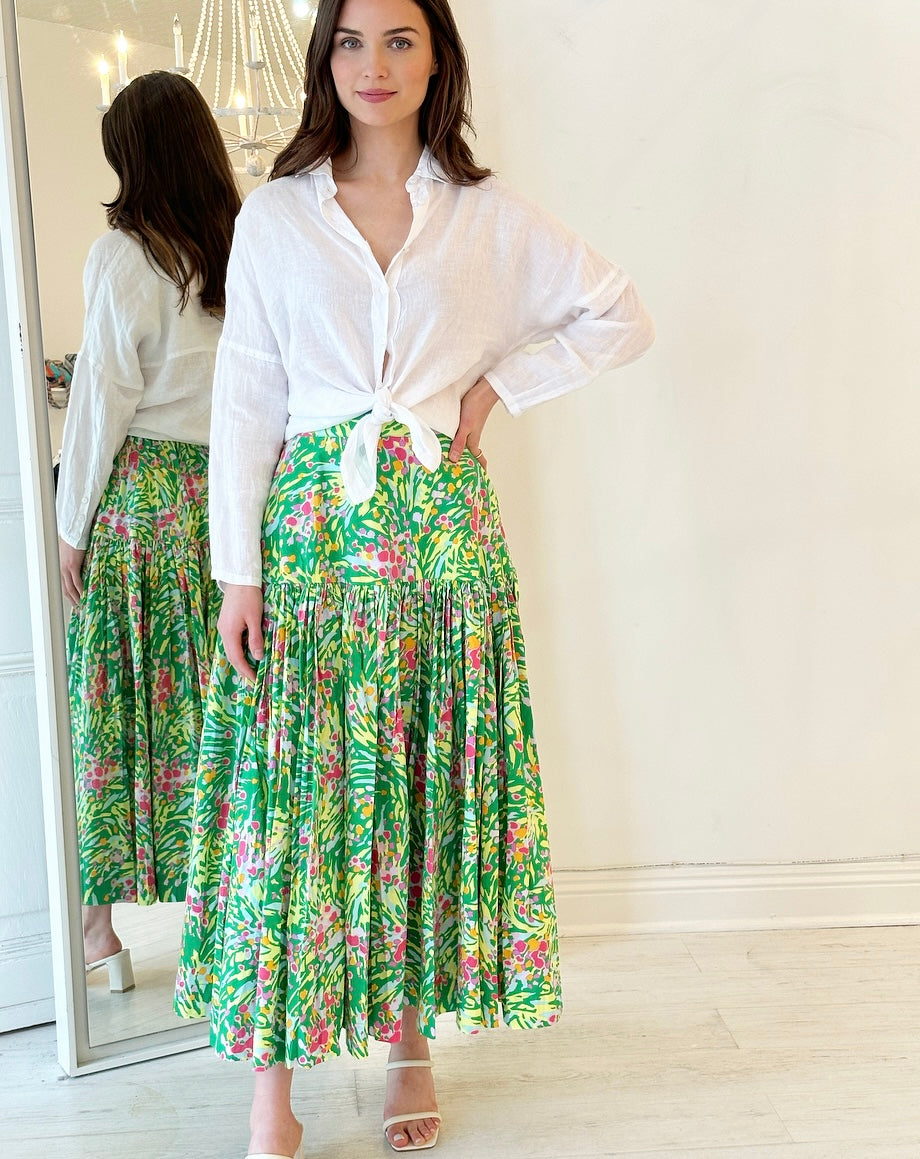 VOLUMINOUS MIDI SKIRT *