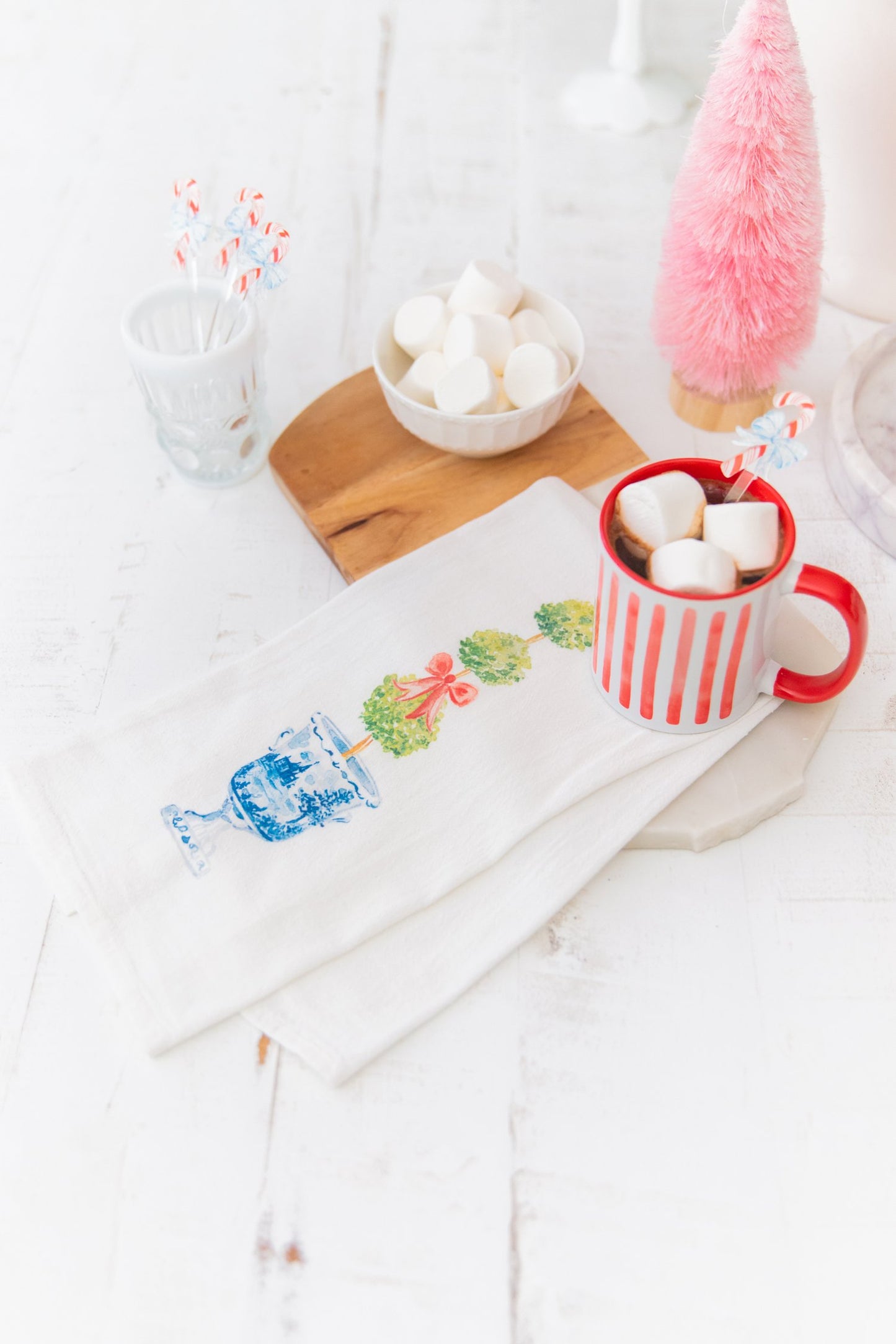 HOLIDAY TOPIARY TEA TOWEL