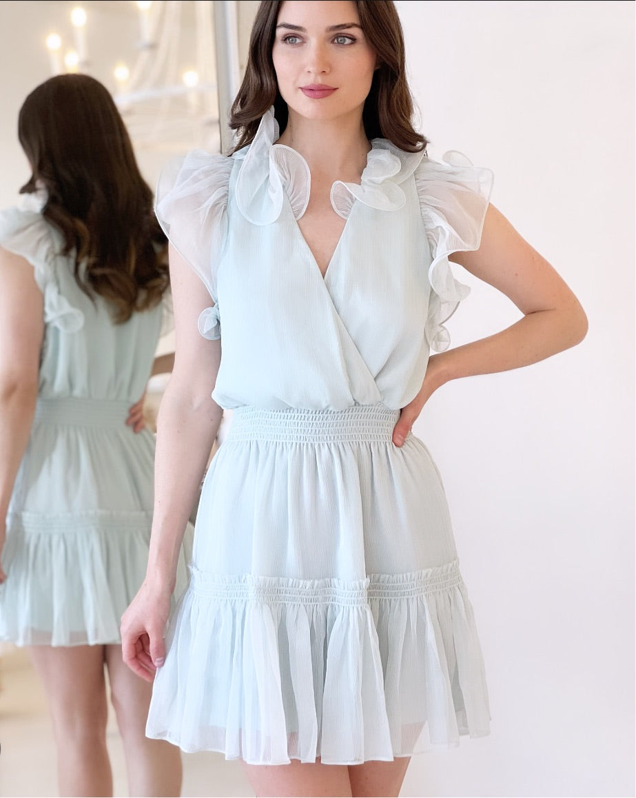 CHIFFON SHORT DRESS *