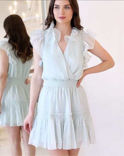 CHIFFON SHORT DRESS *