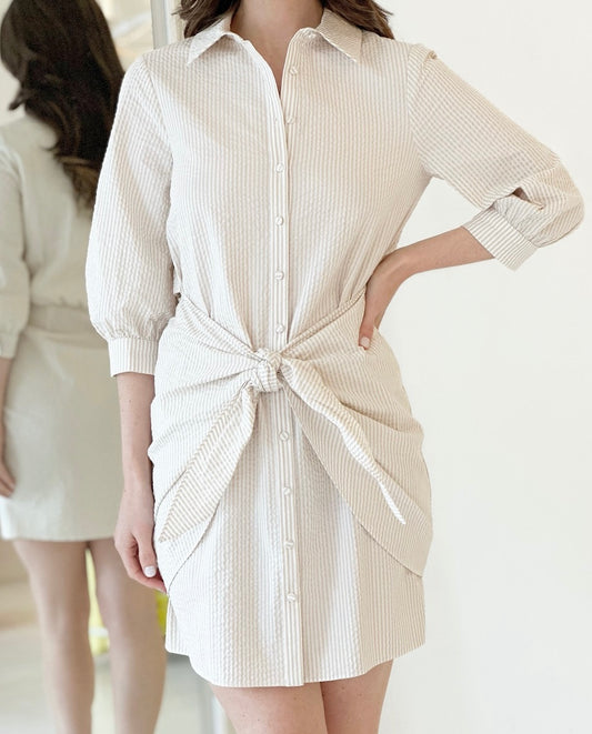 SEERSUCKER DRESS ~