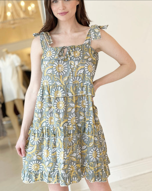 TIE SHOULDER DRESS ~