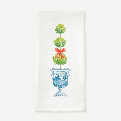 HOLIDAY TOPIARY TEA TOWEL
