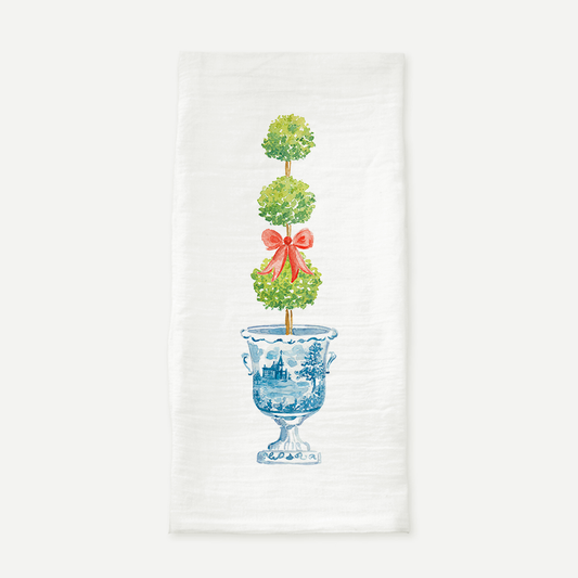 HOLIDAY TOPIARY TEA TOWEL
