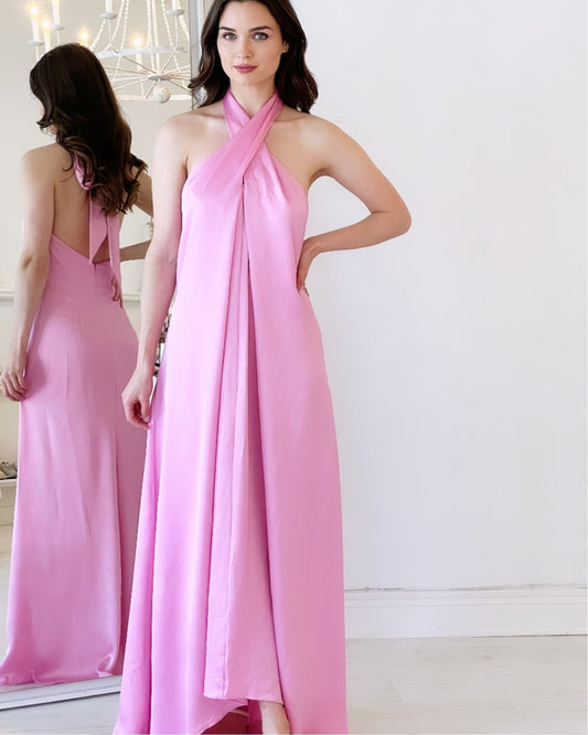 SATIN LONG DRESS ~